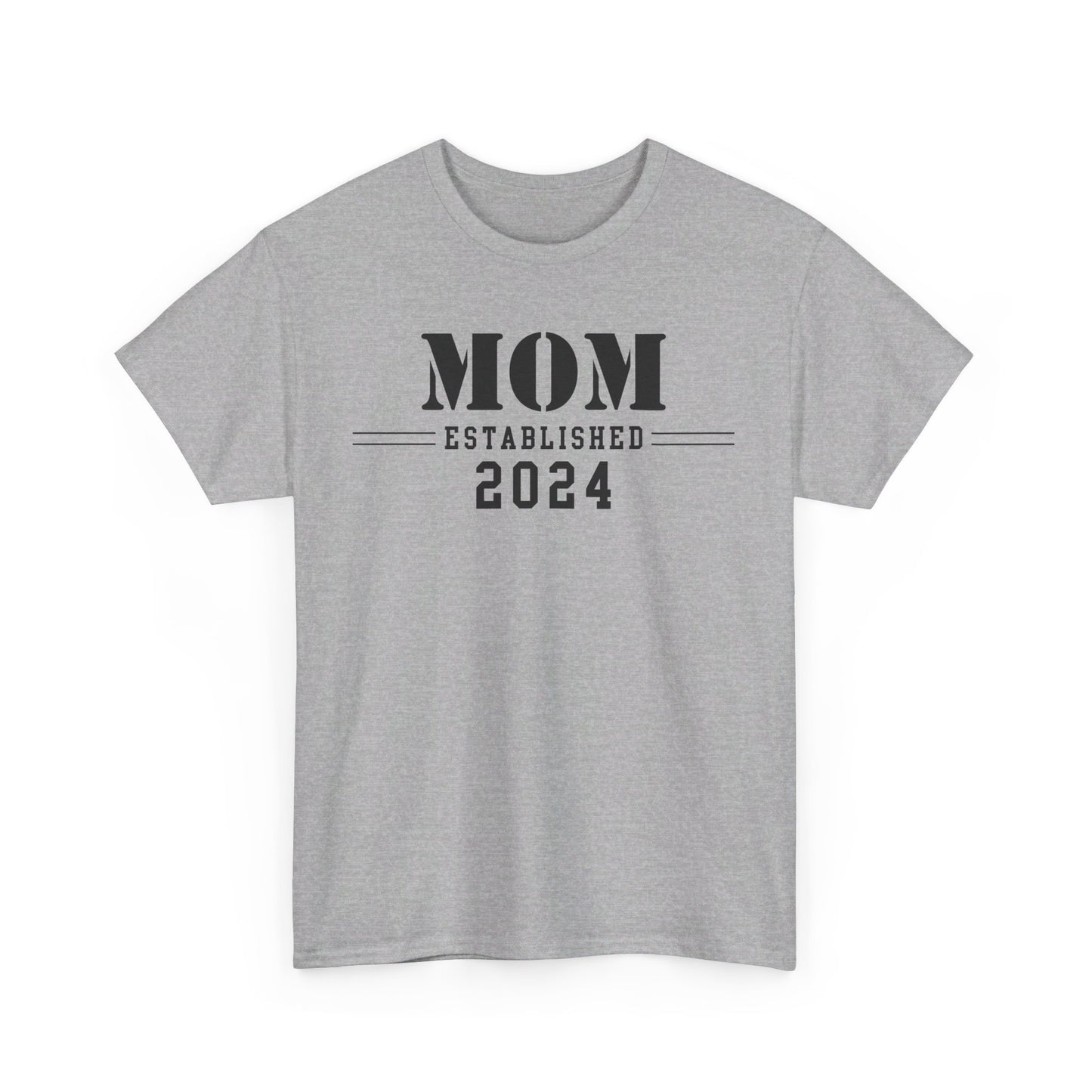 Mom Established 2024 Unisex Heavy Cotton Tee