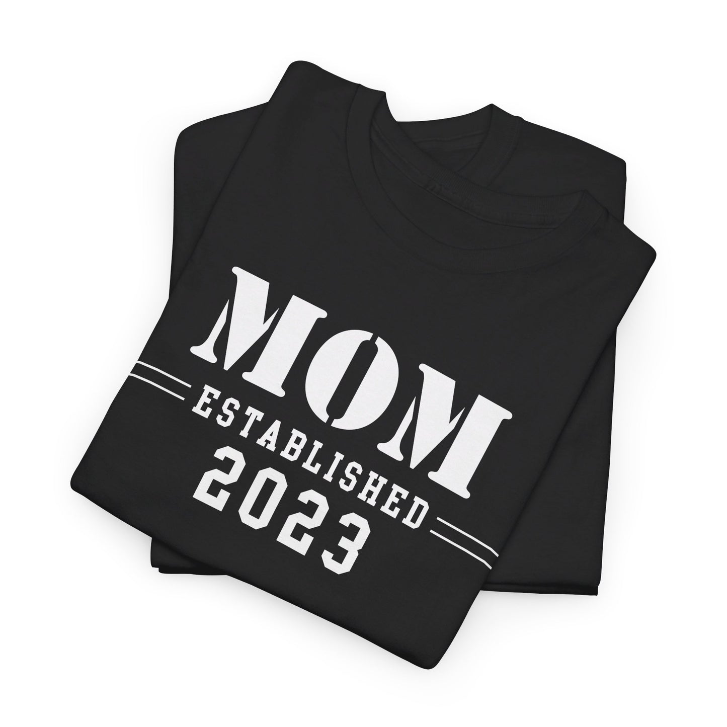 Mom Established 2023 Unisex Heavy Cotton Tee