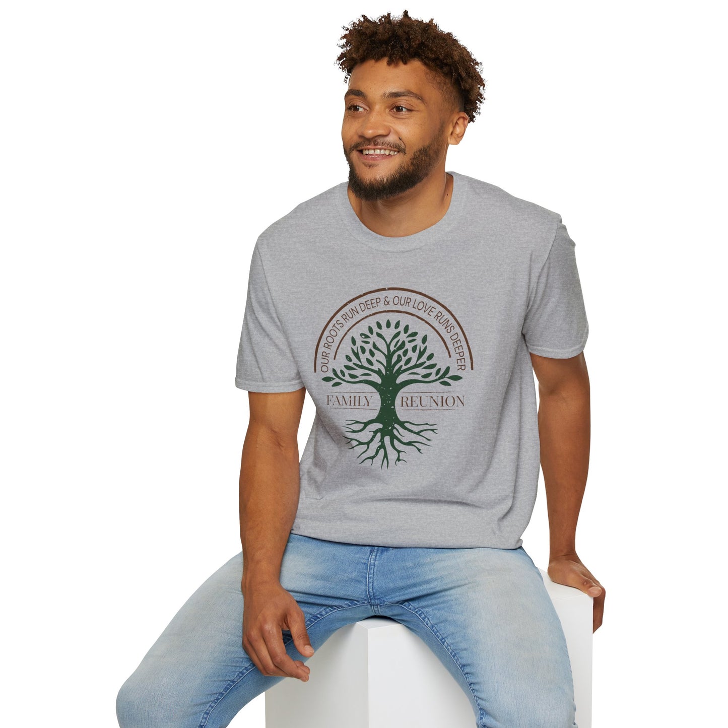 Family Reunion Unisex T-Shirt with Our Roots Design