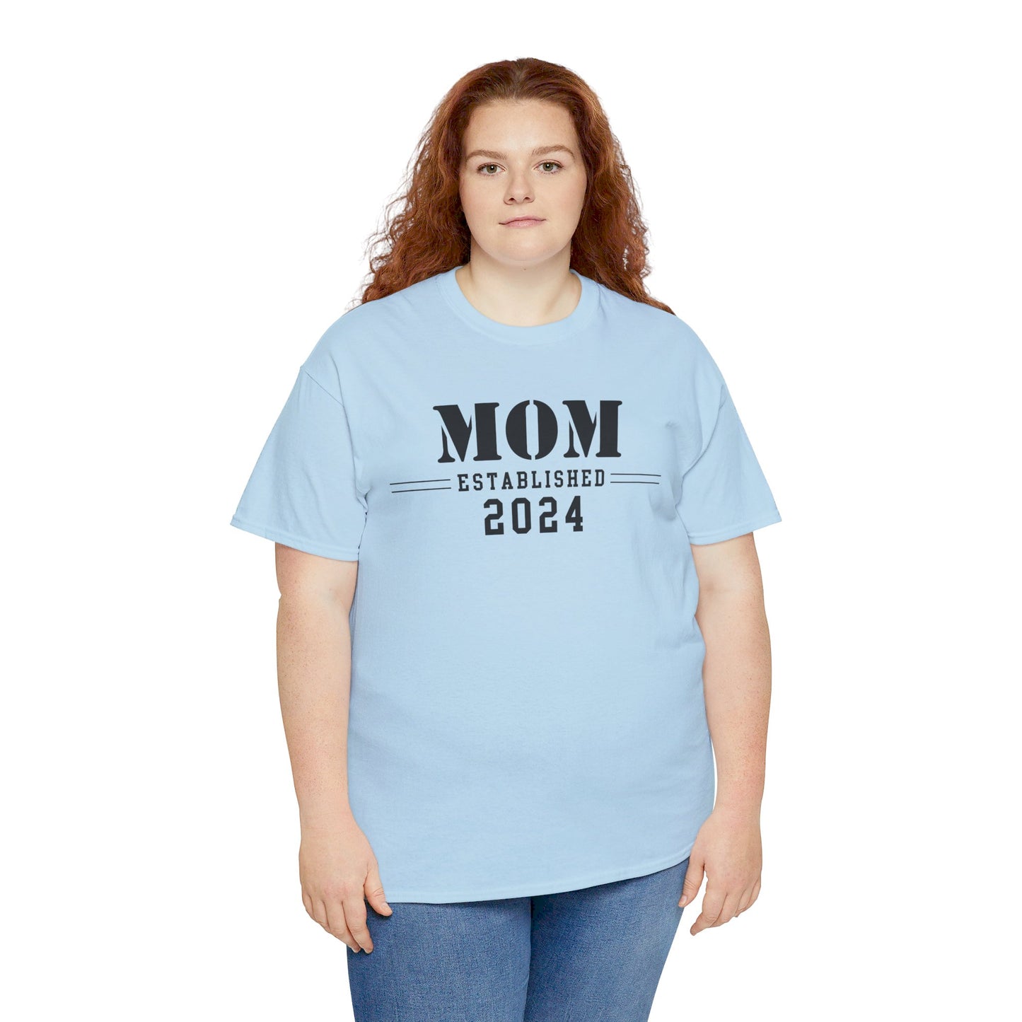 Mom Established 2024 Unisex Heavy Cotton Tee