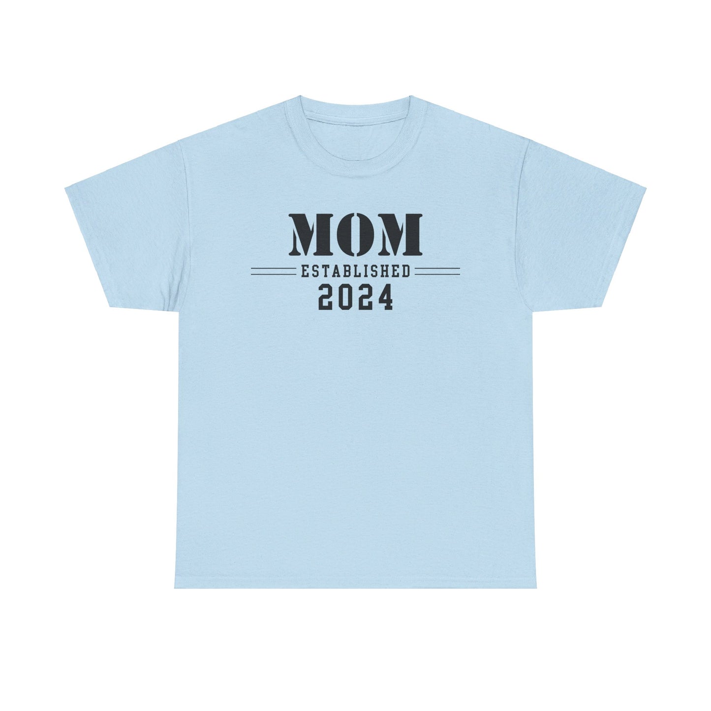 Mom Established 2024 Unisex Heavy Cotton Tee