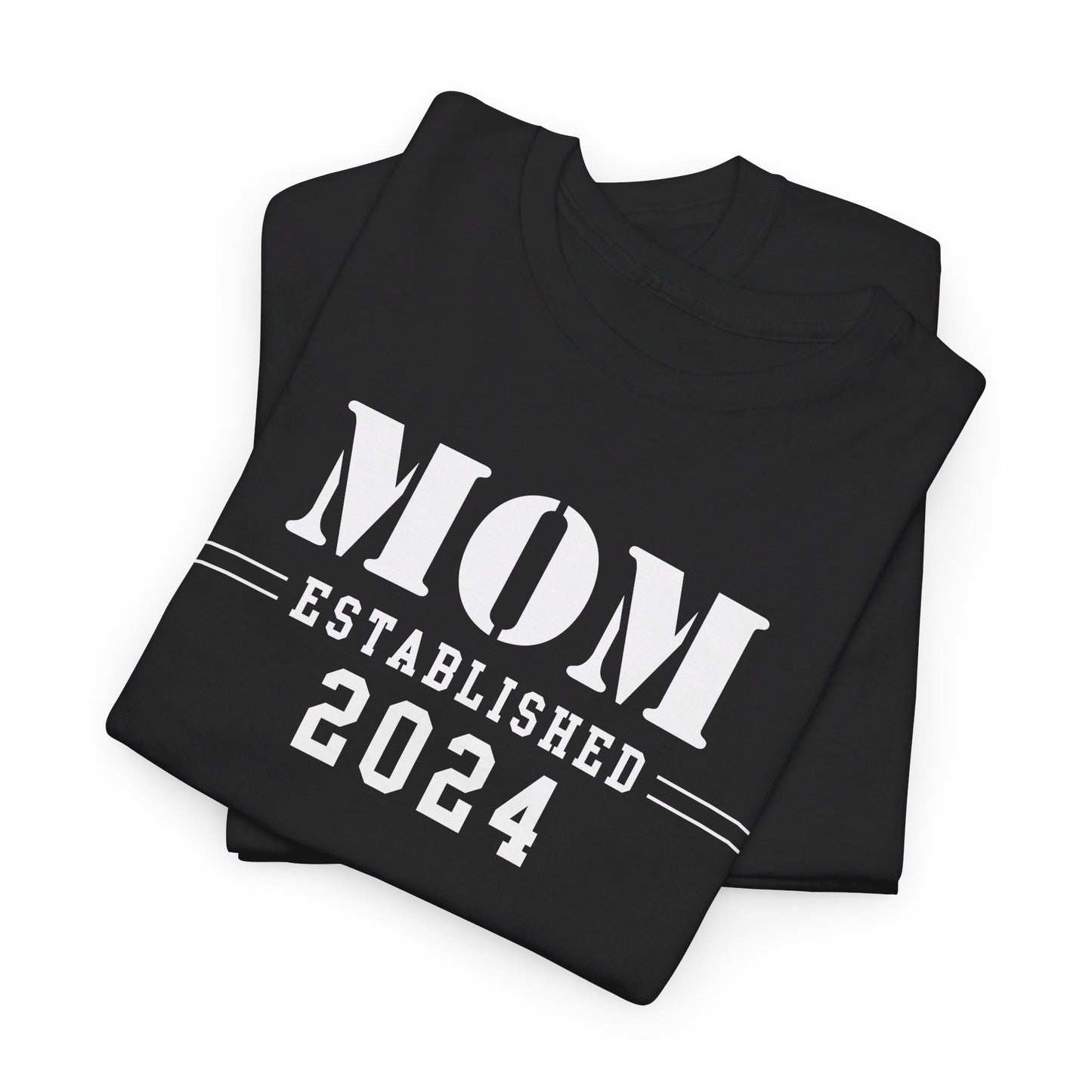 Mom Established 2024 Unisex Heavy Cotton Tee