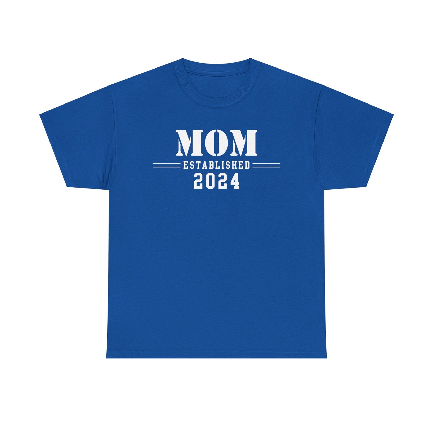 Mom Established 2024 Unisex Heavy Cotton Tee