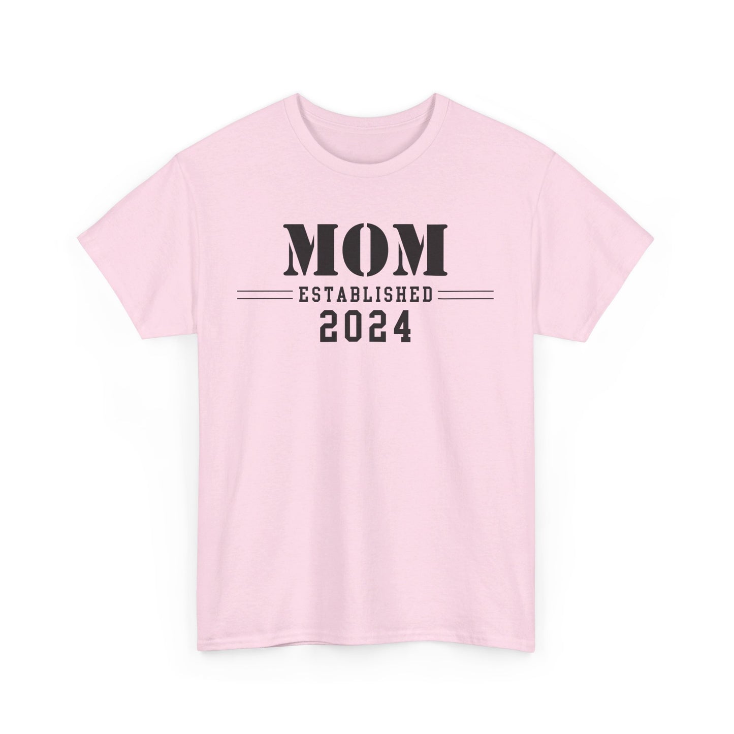 Mom Established 2024 Unisex Heavy Cotton Tee
