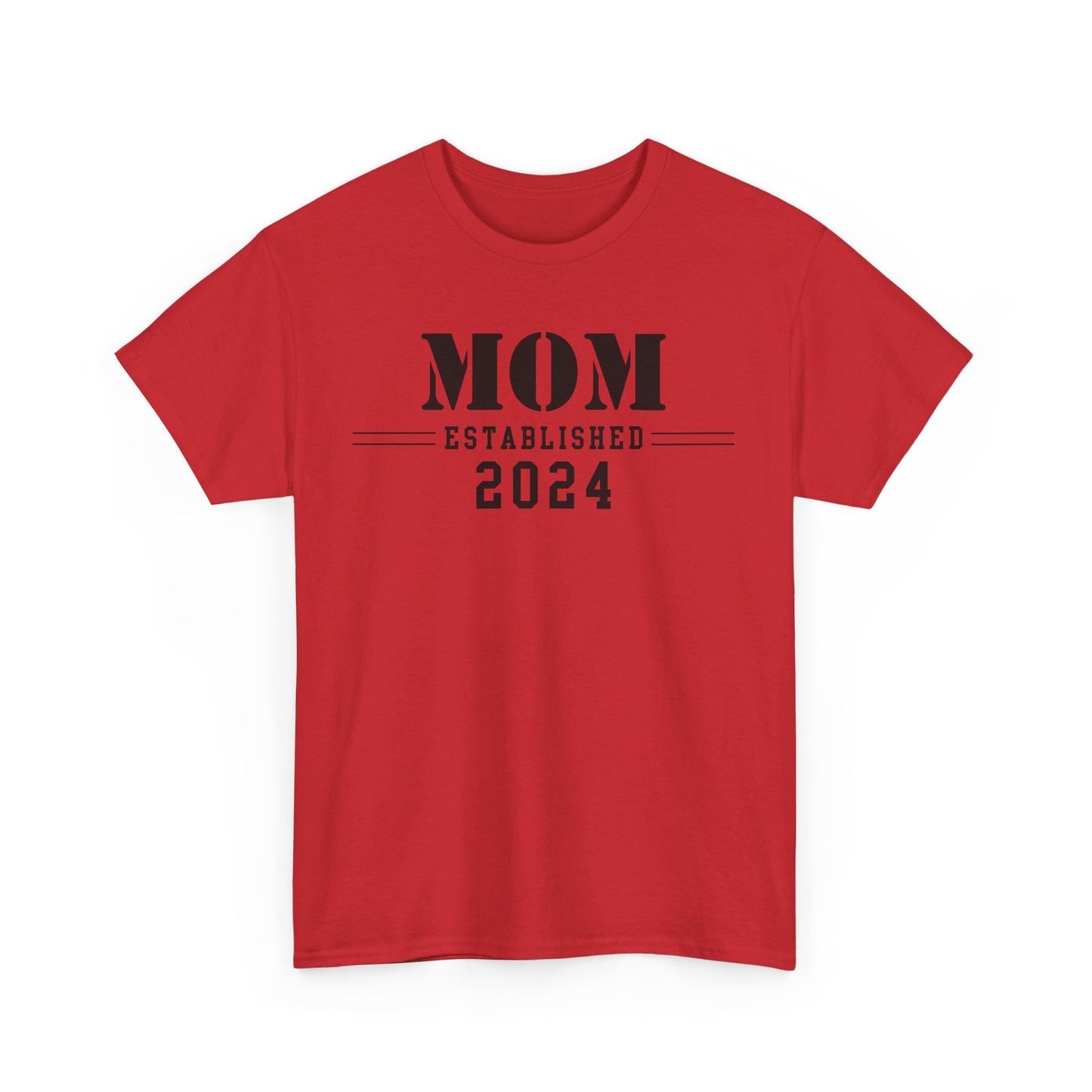 Mom Established 2024 Unisex Heavy Cotton Tee