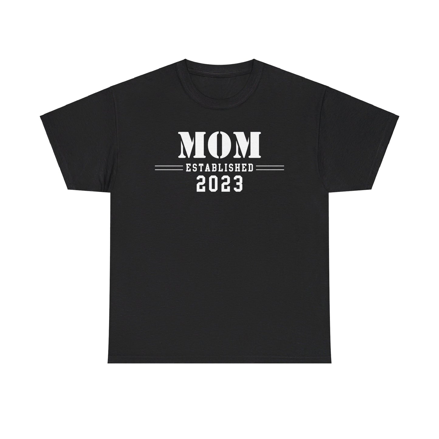 Mom Established 2023 Unisex Heavy Cotton Tee