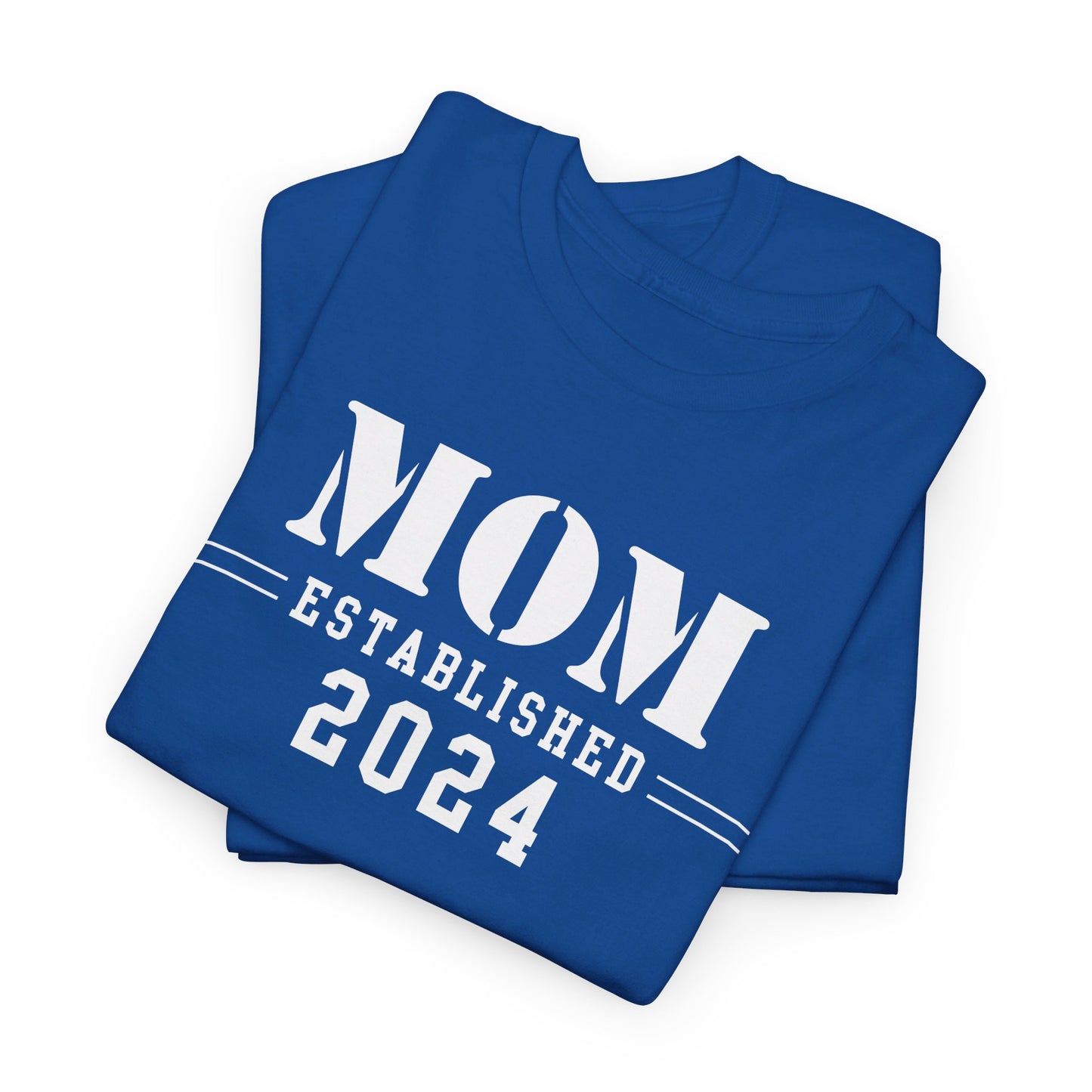 Mom Established 2024 Unisex Heavy Cotton Tee