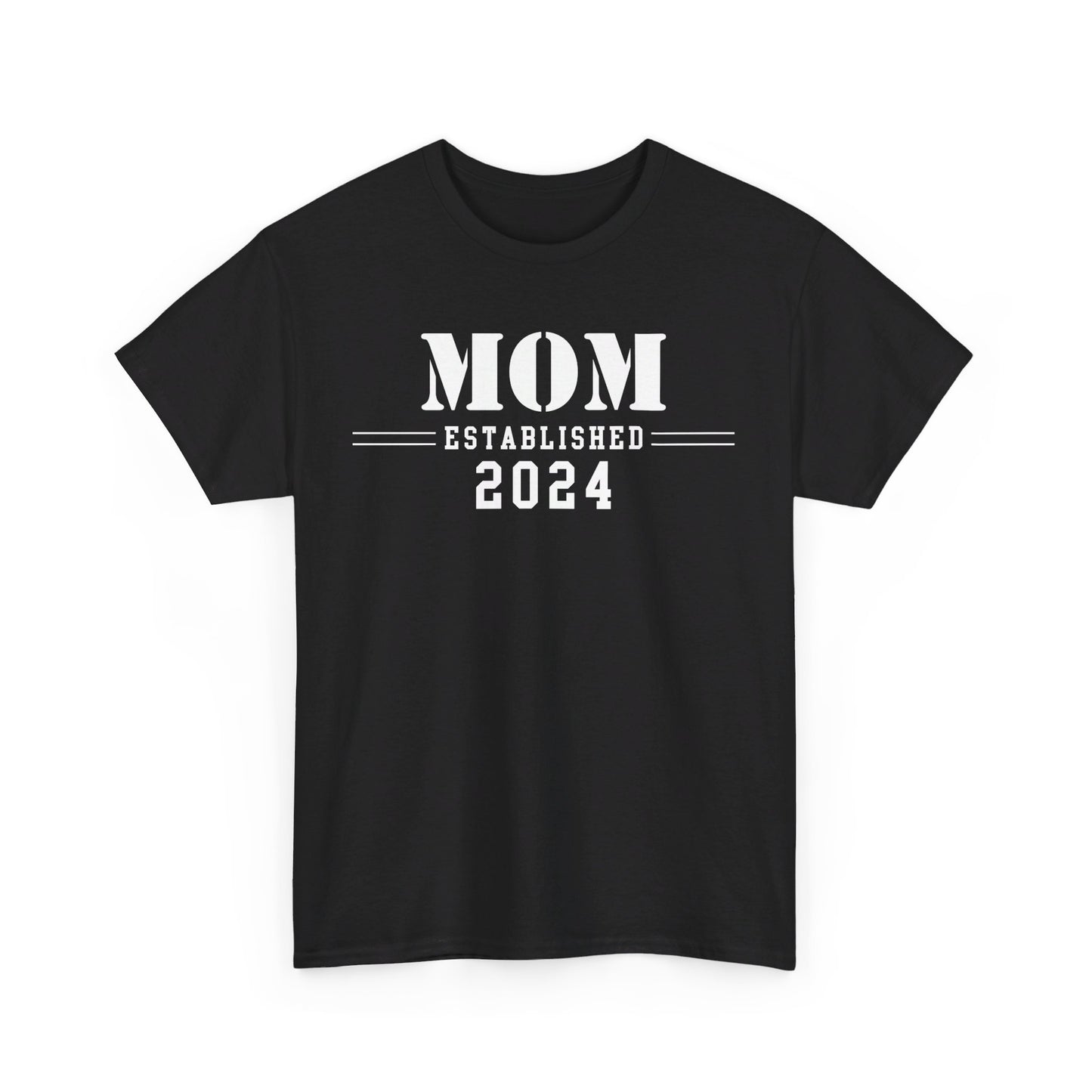 Mom Established 2024 Unisex Heavy Cotton Tee