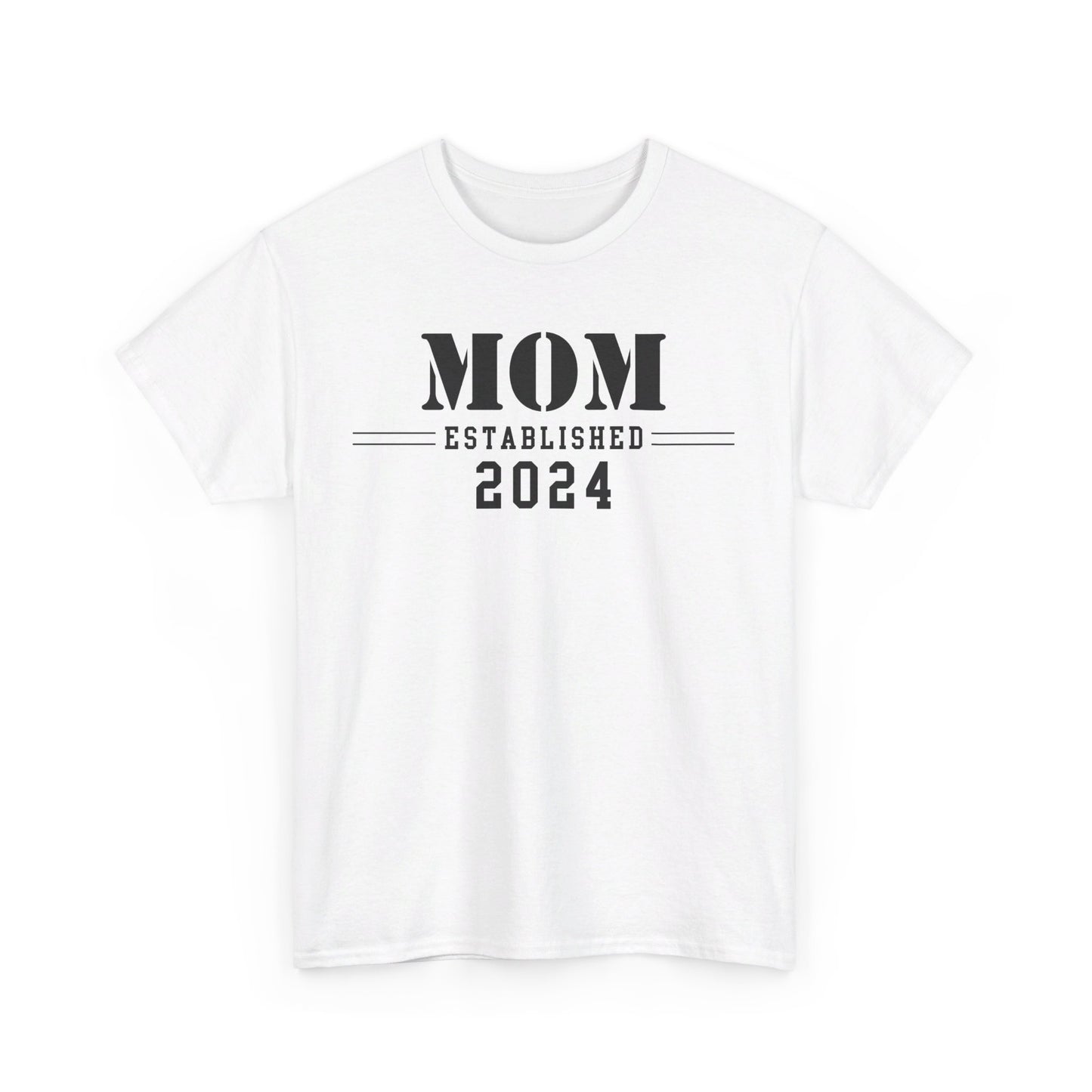 Mom Established 2024 Unisex Heavy Cotton Tee