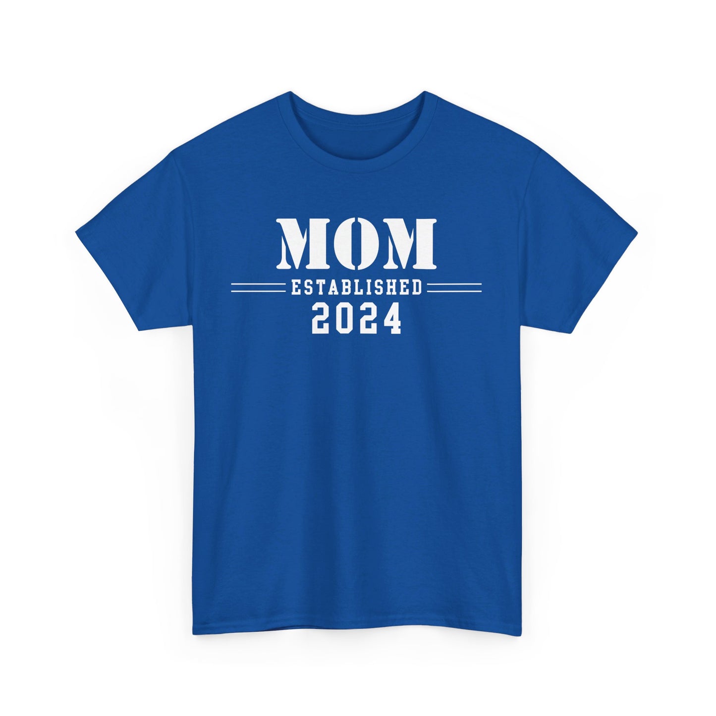 Mom Established 2024 Unisex Heavy Cotton Tee