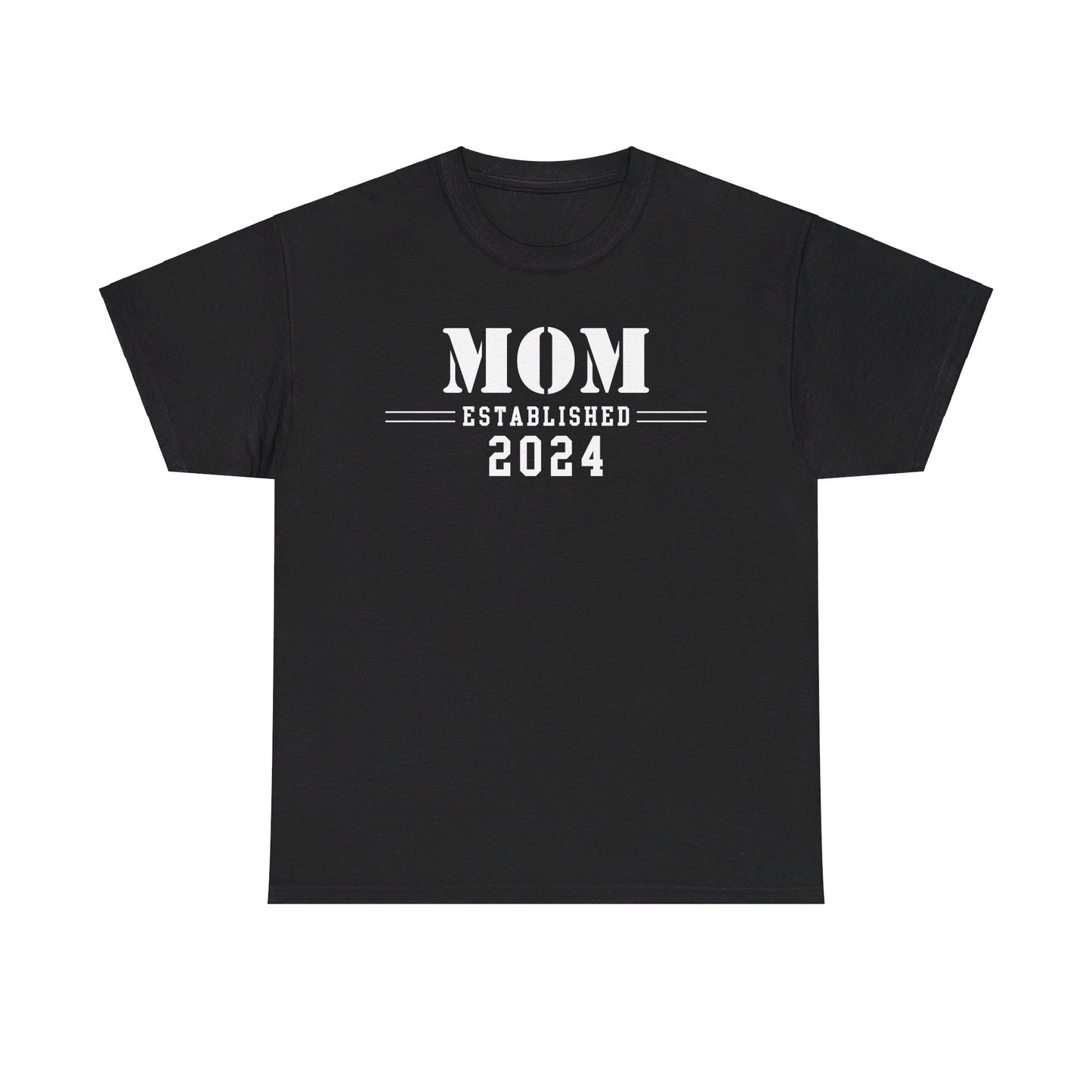 Mom Established 2024 Unisex Heavy Cotton Tee