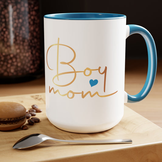Girl Mom/Boy Mom Two-Tone Coffee Mugs, 15oz