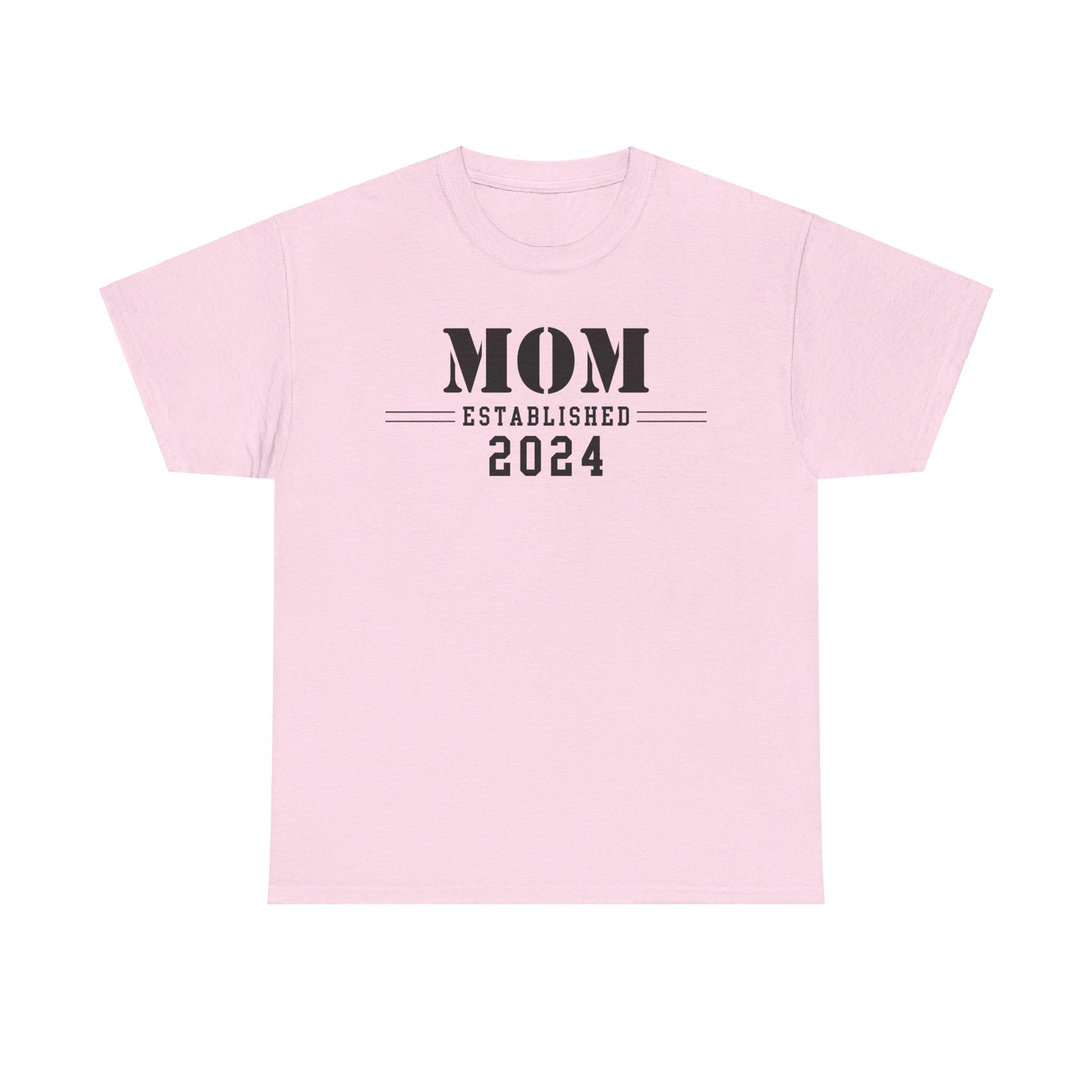 Mom Established 2024 Unisex Heavy Cotton Tee
