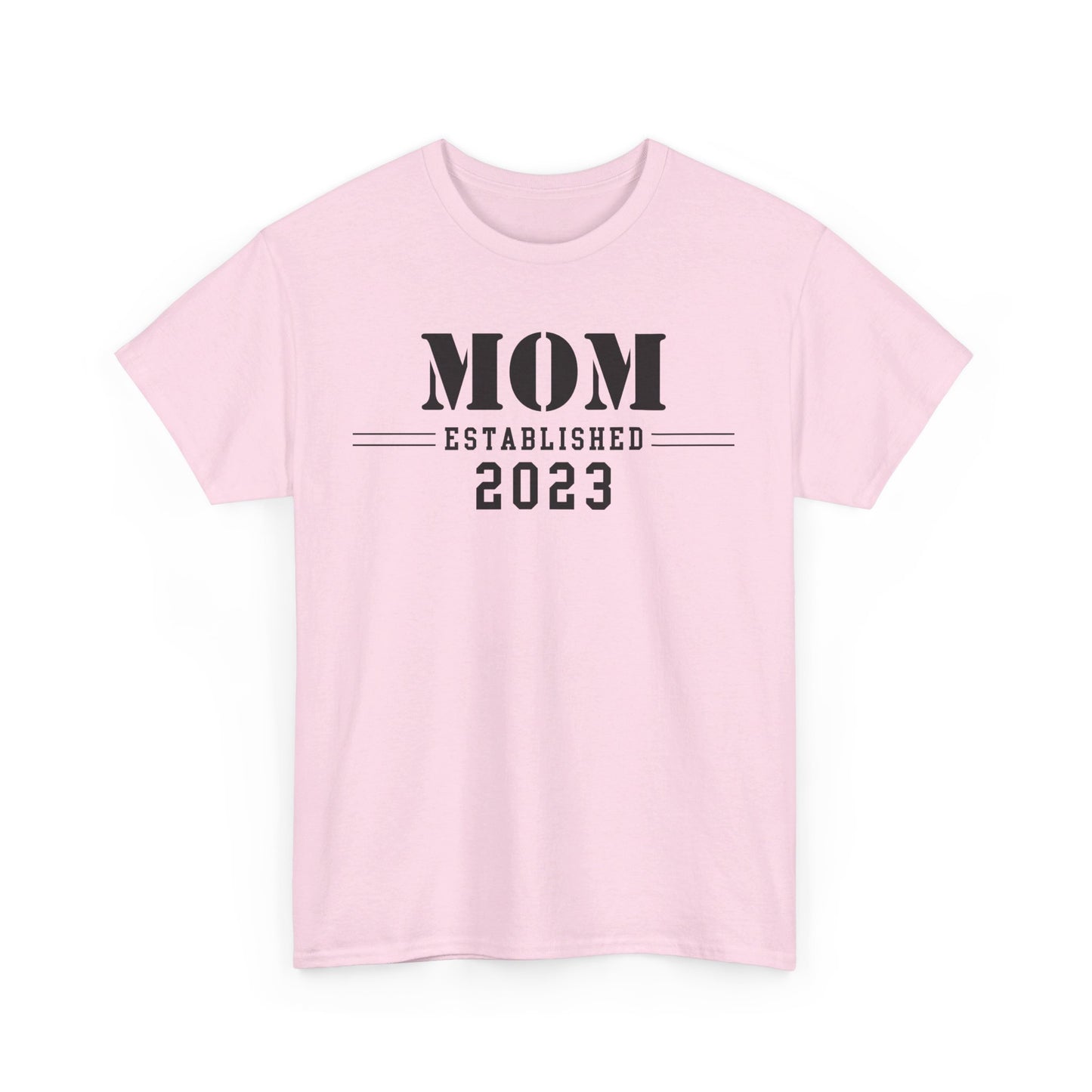Mom Established 2023 Unisex Heavy Cotton Tee