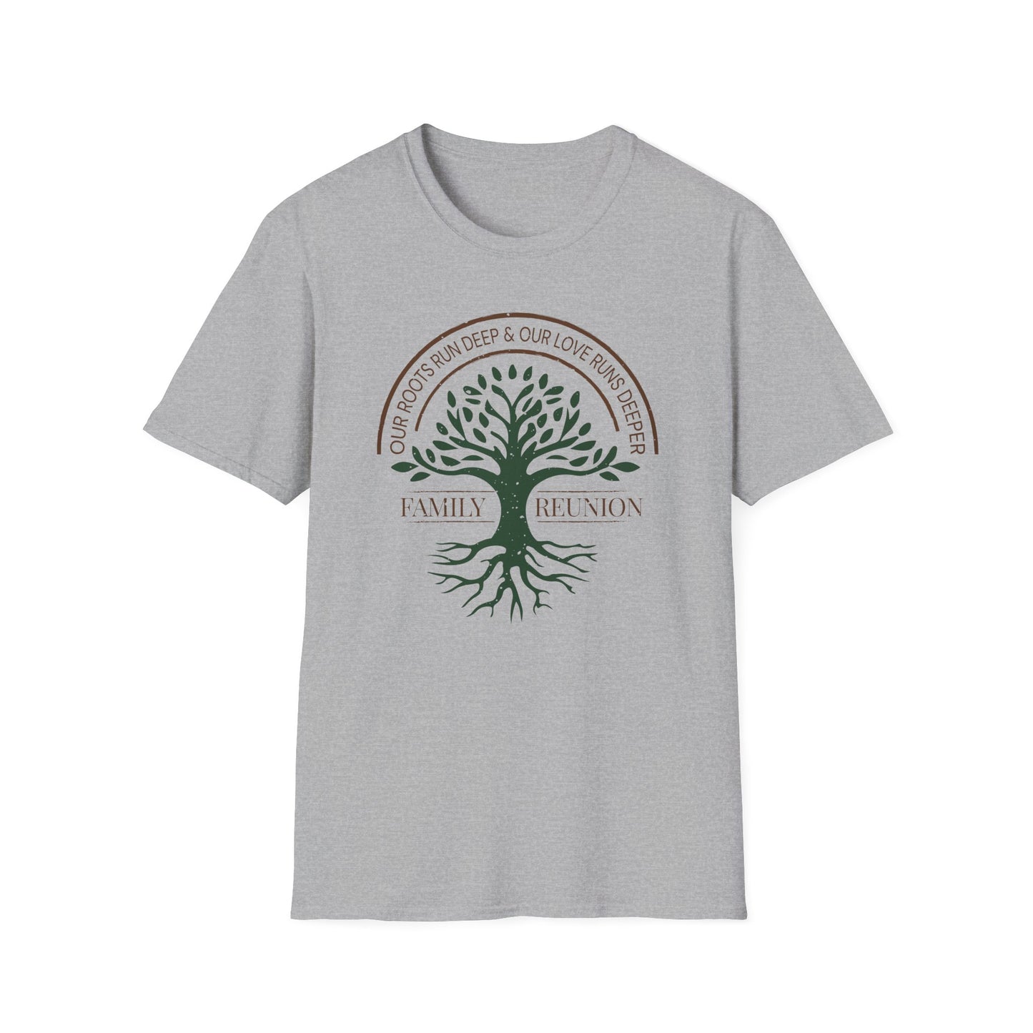 Family Reunion Unisex T-Shirt with Our Roots Design