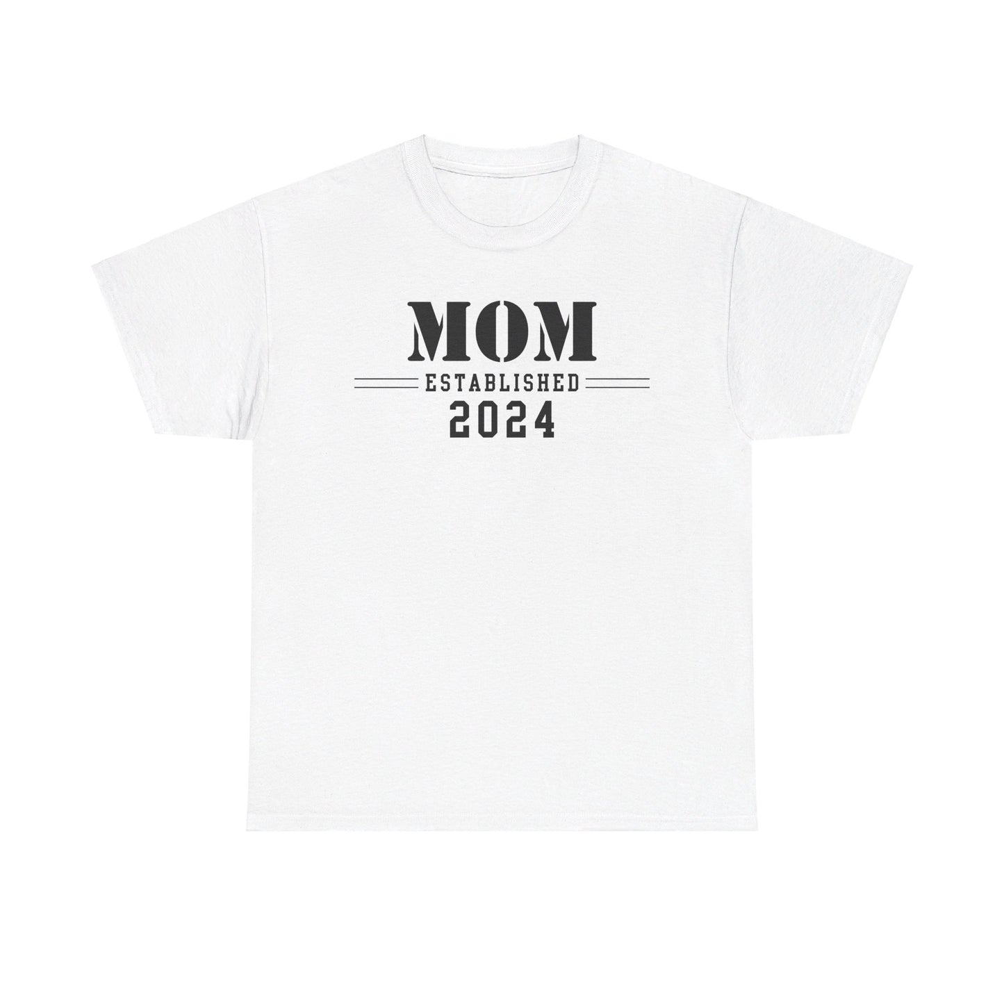 Mom Established 2024 Unisex Heavy Cotton Tee