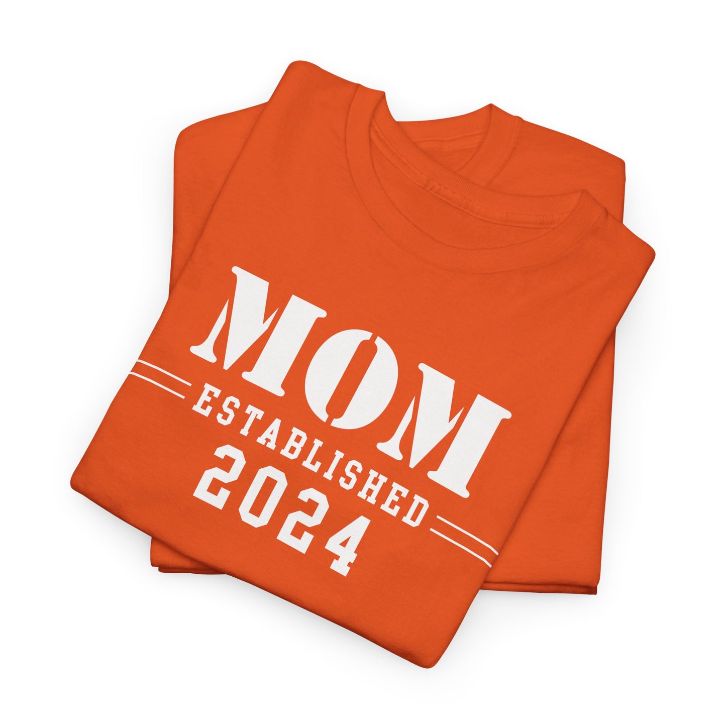 Mom Established 2024 Unisex Heavy Cotton Tee