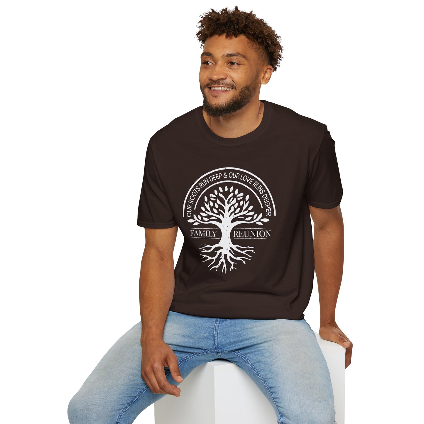 Family Reunion Unisex T-Shirt with Our Roots Design