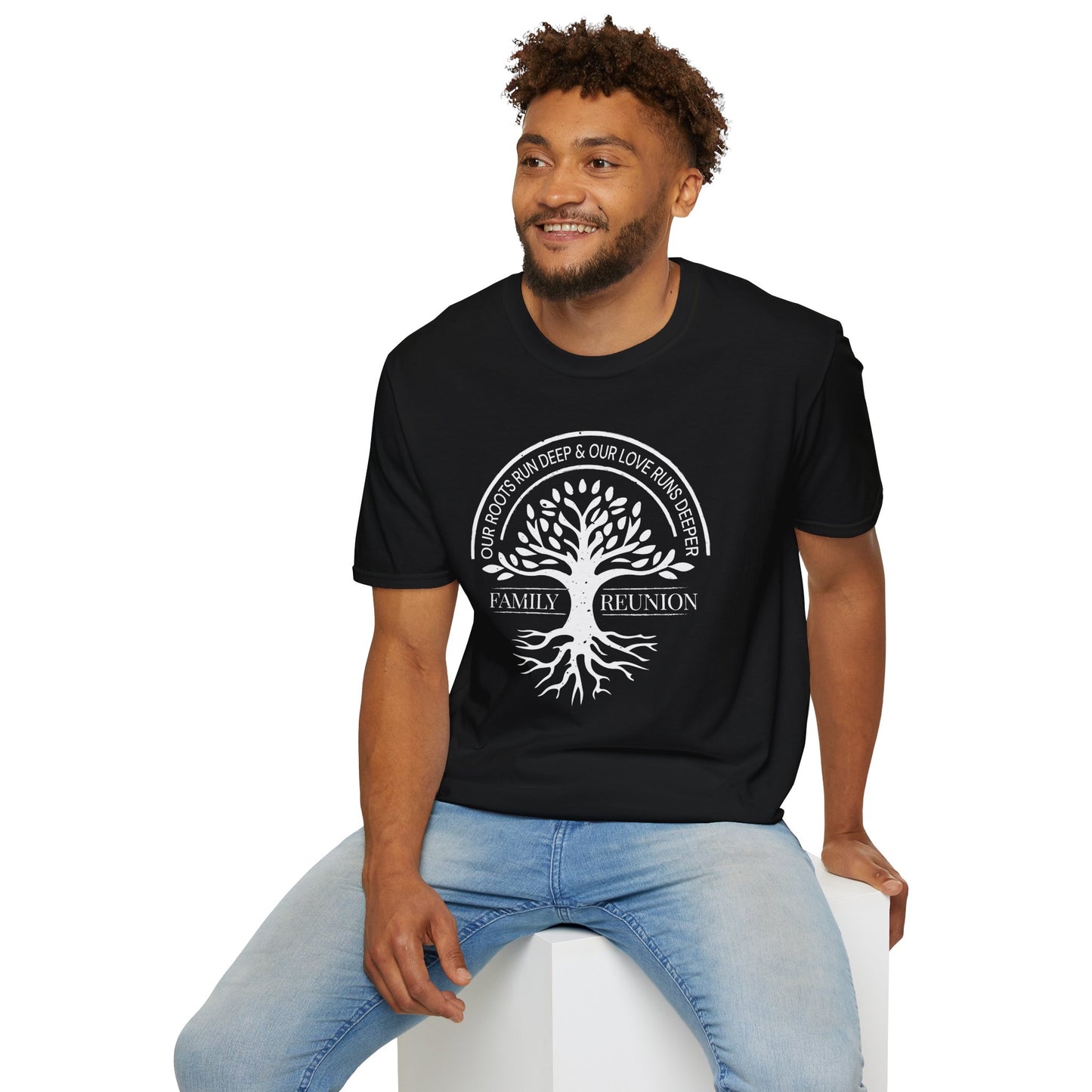 Family Reunion Unisex T-Shirt with Our Roots Design