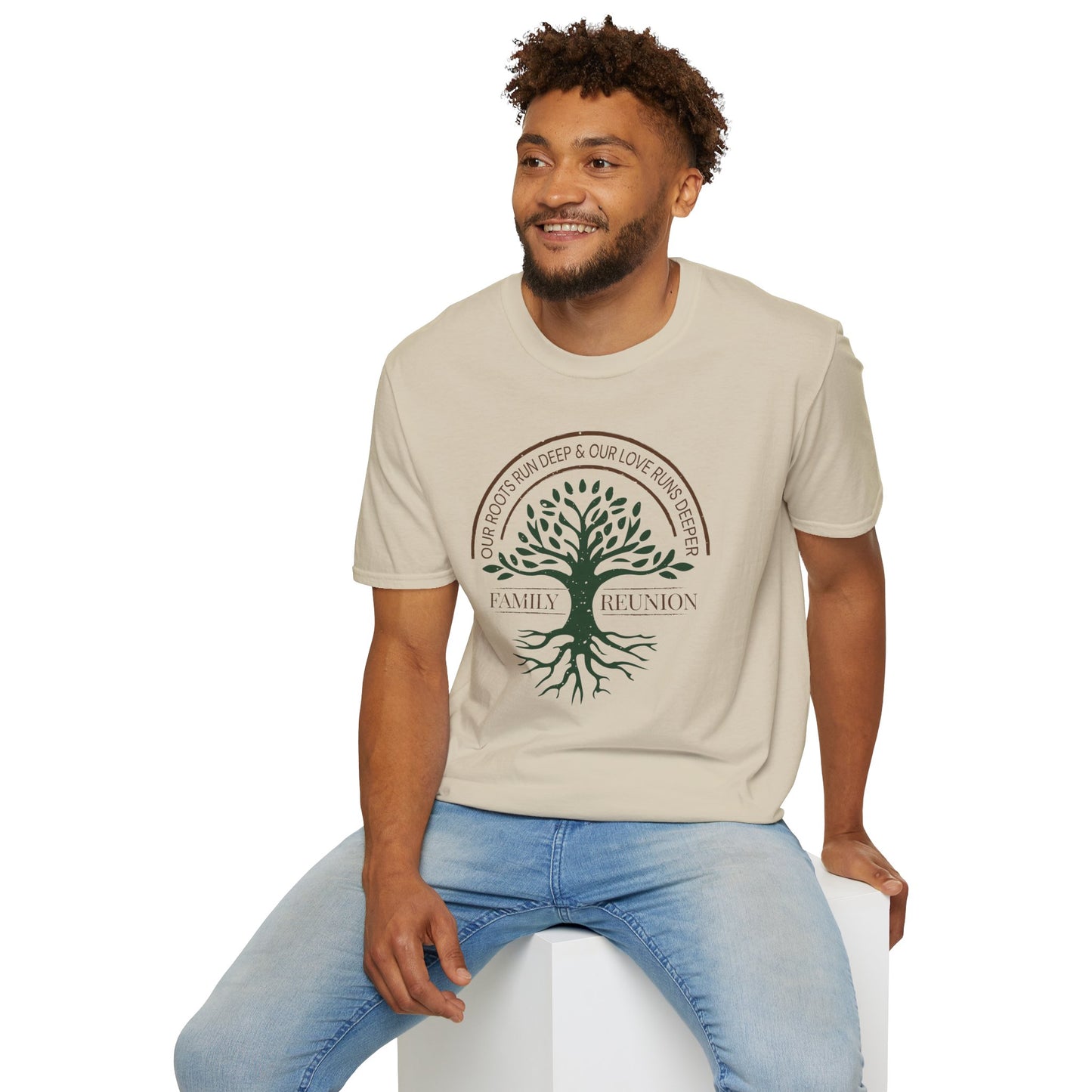 Family Reunion Unisex T-Shirt with Our Roots Design