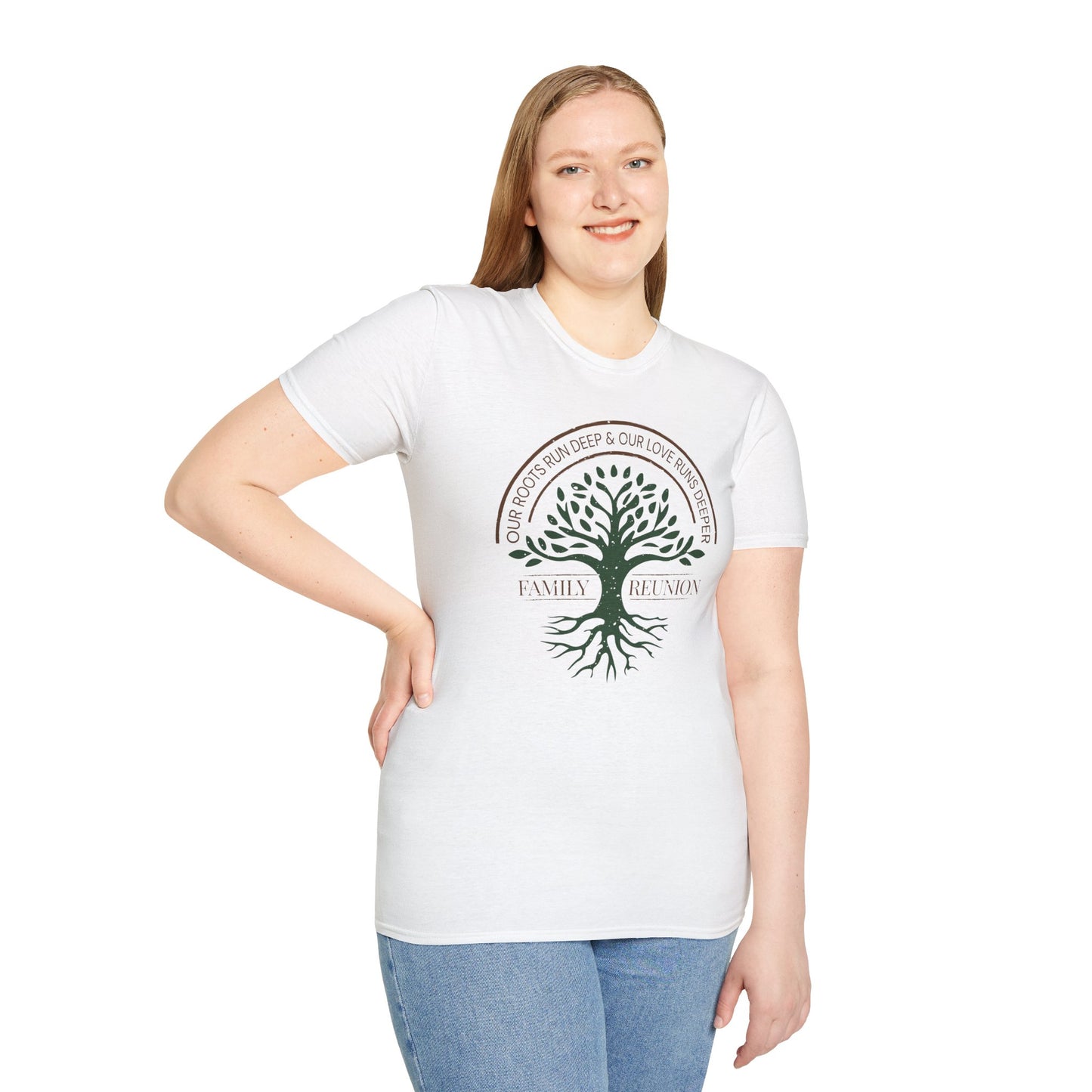 Family Reunion Unisex T-Shirt with Our Roots Design