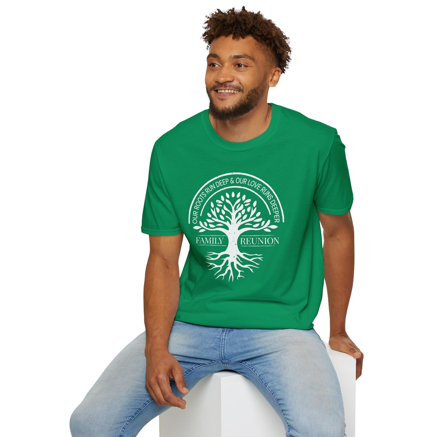 Family Reunion Unisex T-Shirt with Our Roots Design