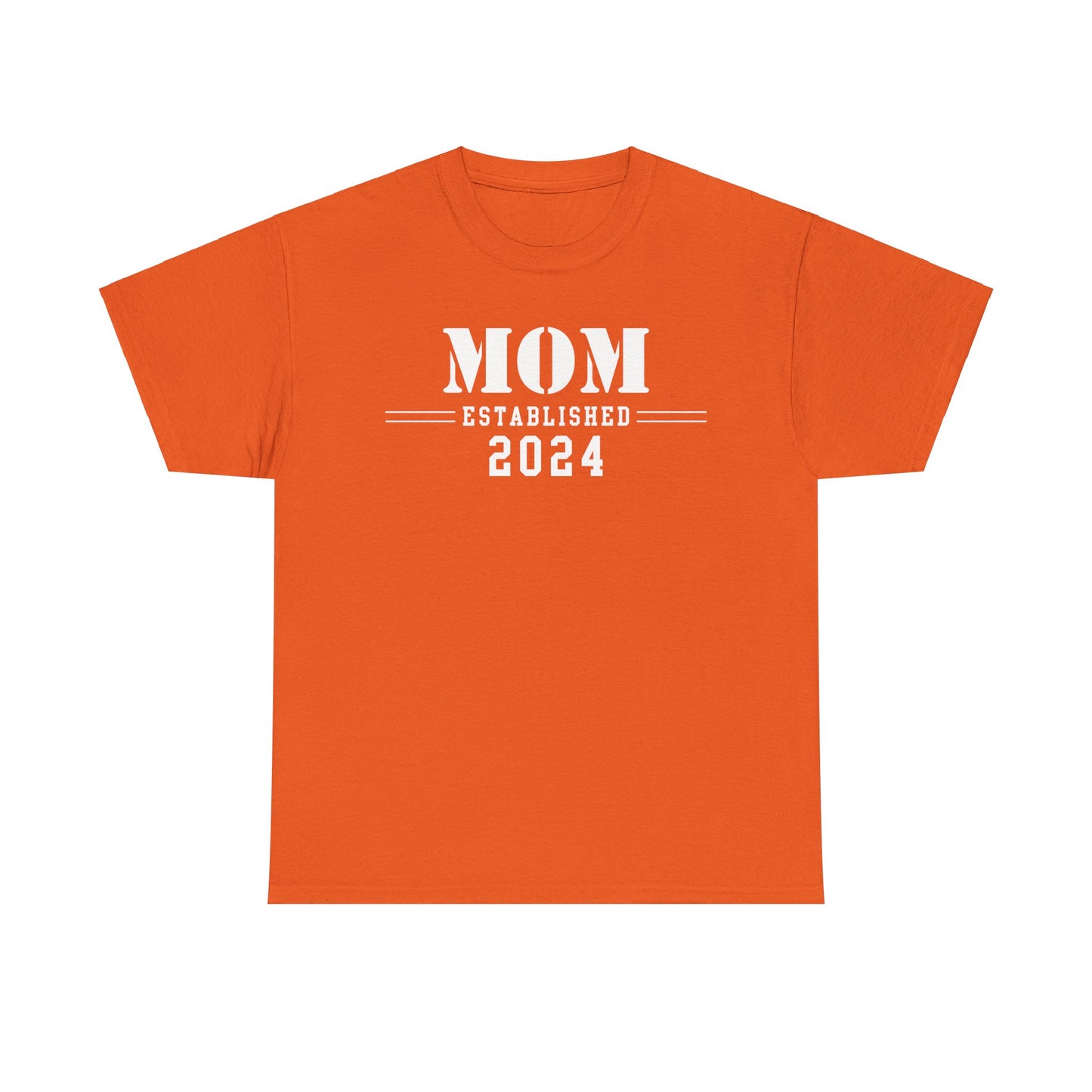 Mom Established 2024 Unisex Heavy Cotton Tee