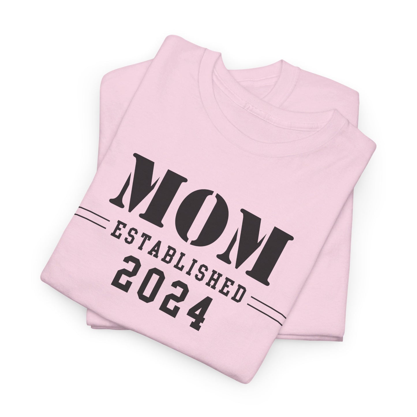 Mom Established 2024 Unisex Heavy Cotton Tee