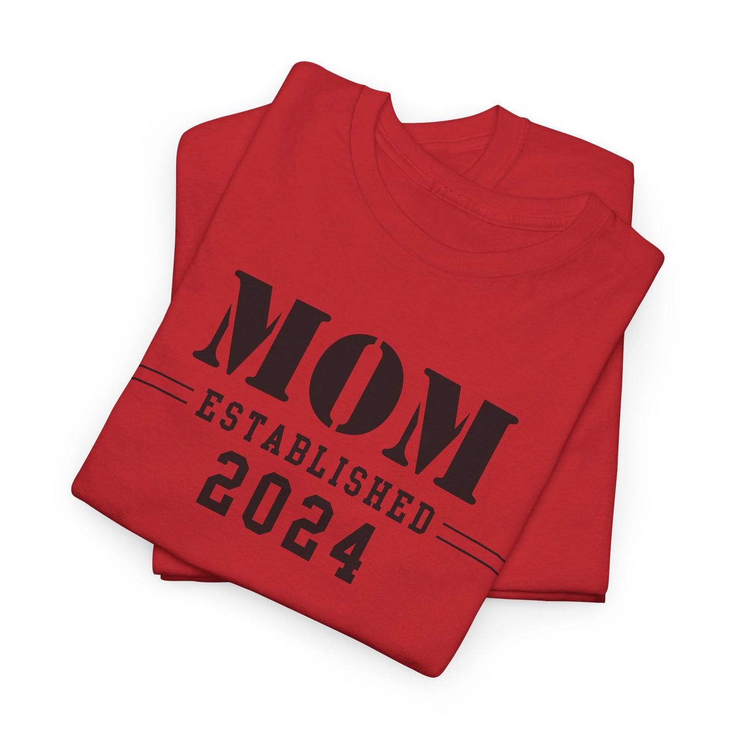 Mom Established 2024 Unisex Heavy Cotton Tee