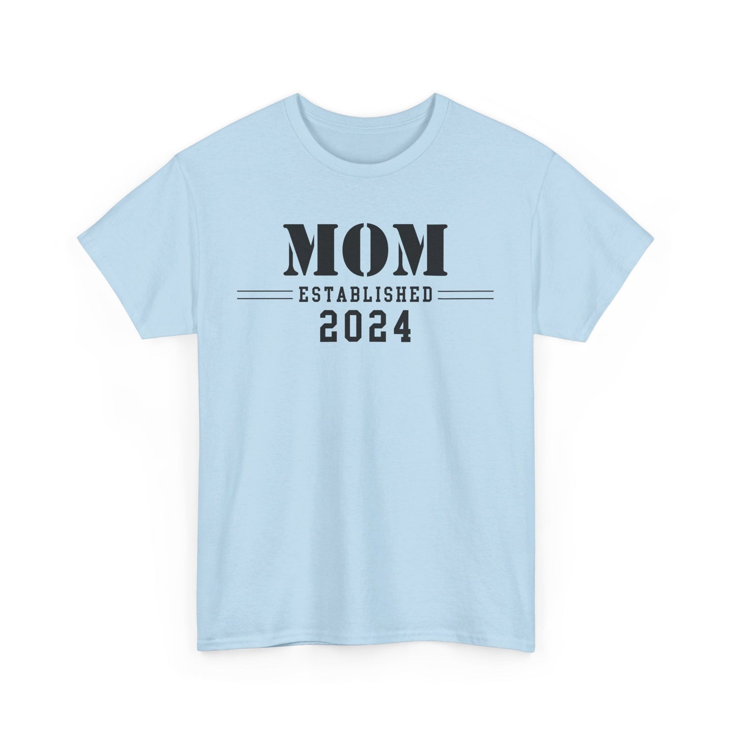 Mom Established 2024 Unisex Heavy Cotton Tee