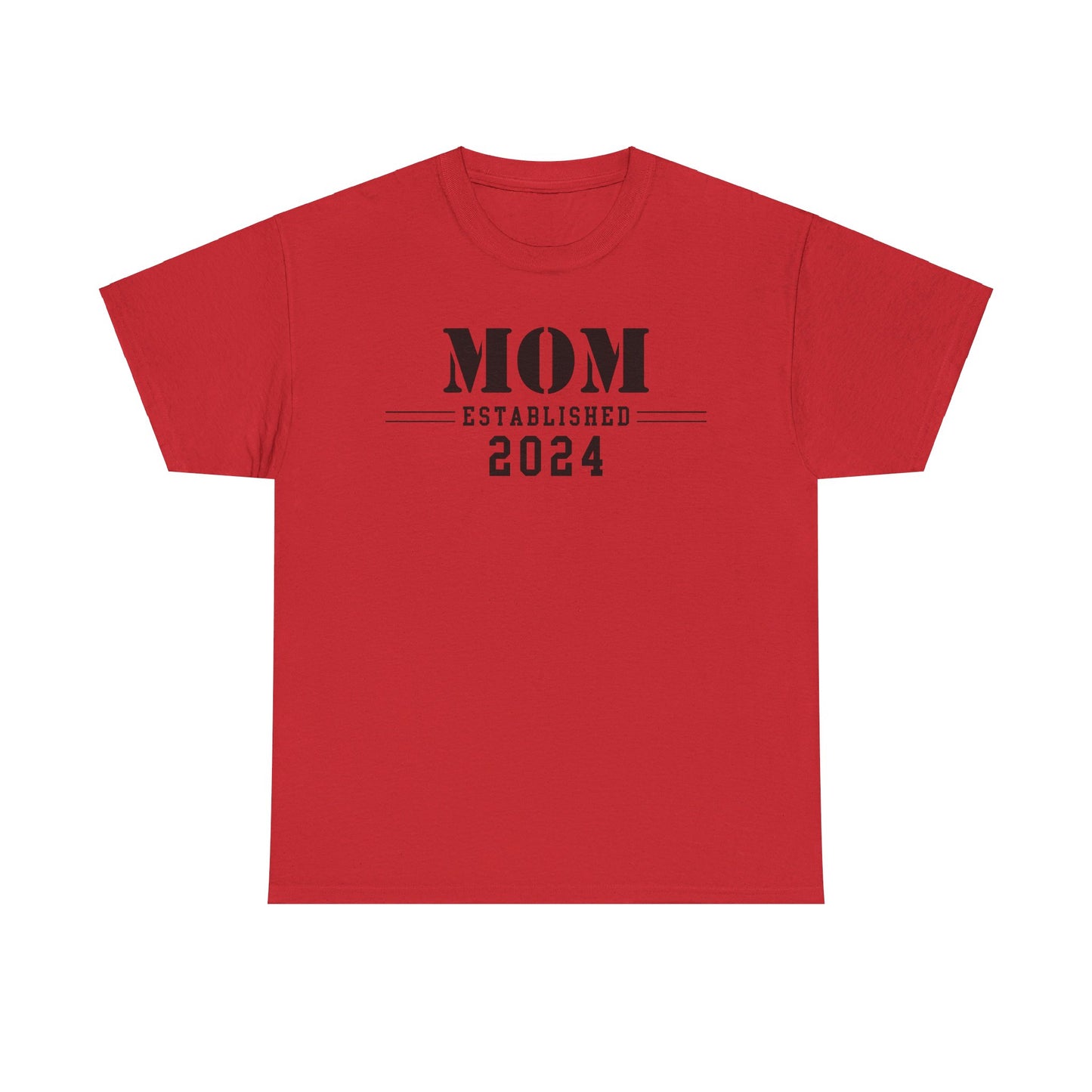 Mom Established 2024 Unisex Heavy Cotton Tee