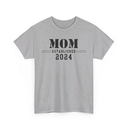 Mom Established 2024 Unisex Heavy Cotton Tee