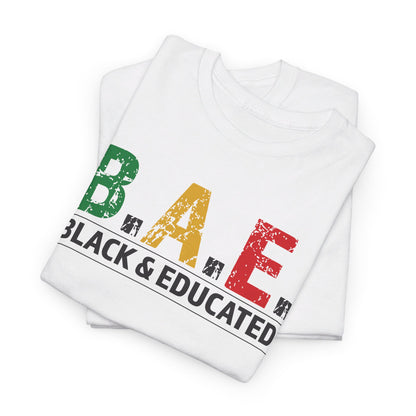 Black and Educated Unisex Heavy Cotton Tee