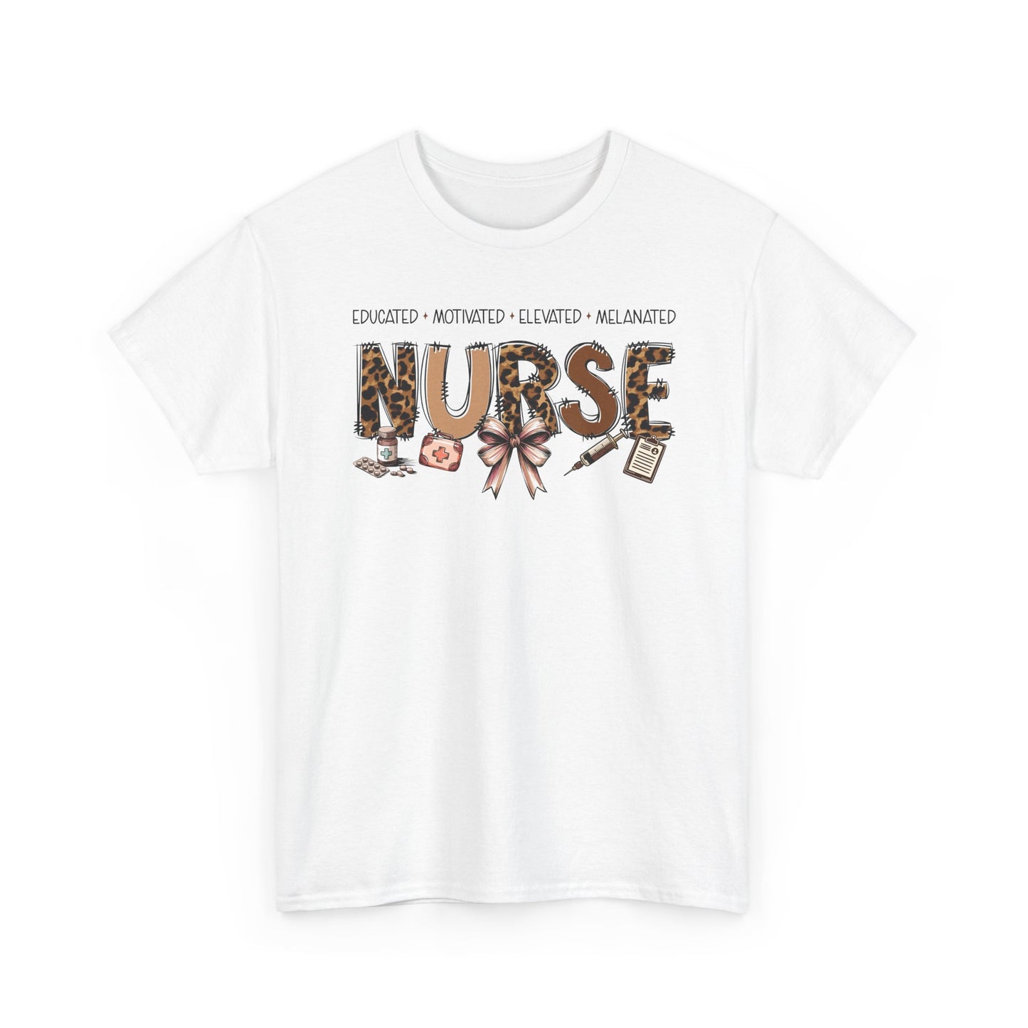 Educated Motivated Elevated Melanated Nurse T‑Shirt