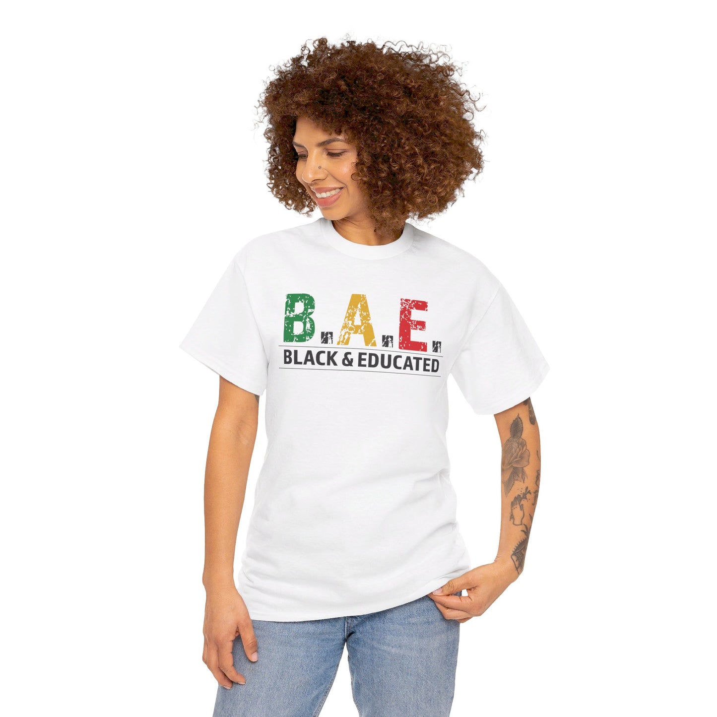 Black and Educated Unisex Heavy Cotton Tee