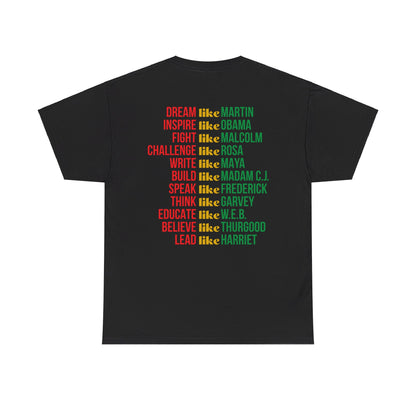 Black History Graphic Front and Back Unisex Heavy Cotton Tee