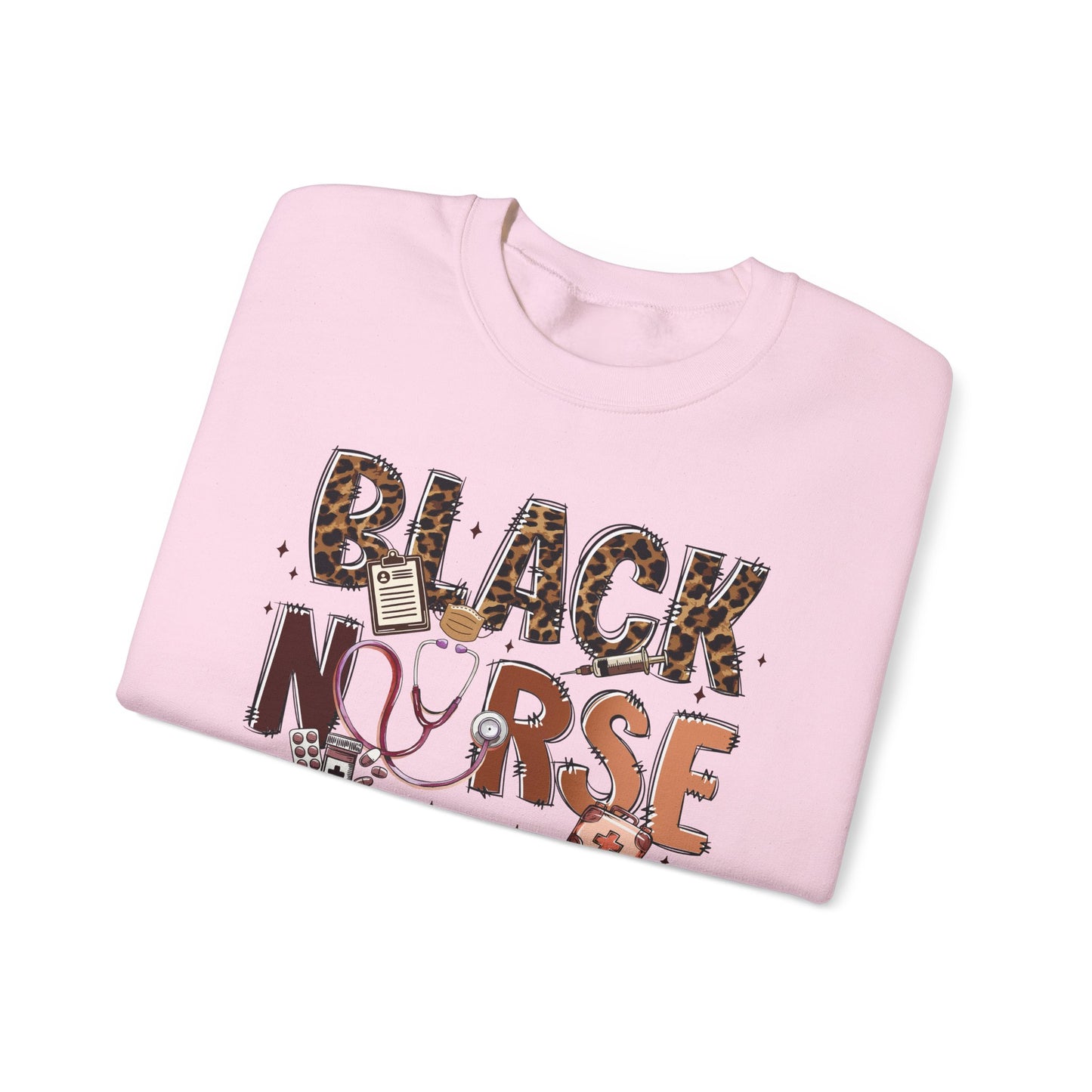 Black Nurse Sweatshirt — Nursing Gift Tee for Nurses