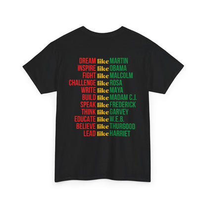 Black History Graphic Front and Back Unisex Heavy Cotton Tee