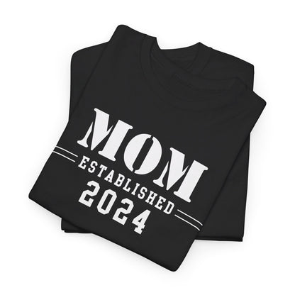 Mom Established 2024 Unisex Heavy Cotton Tee