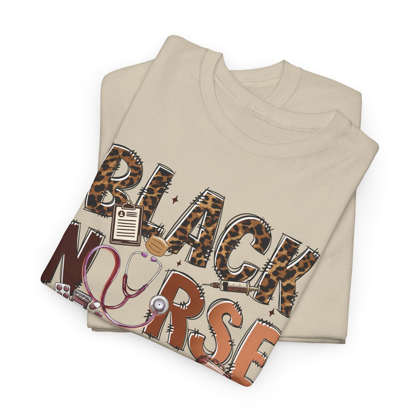 Black Nurse T-Shirt — Nursing Gift Tee for Nurses