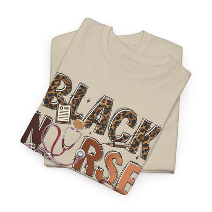 Black Nurse T-Shirt — Nursing Gift Tee for Nurses
