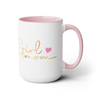 Girl Mom/Boy Mom Two-Tone Coffee Mugs, 15oz