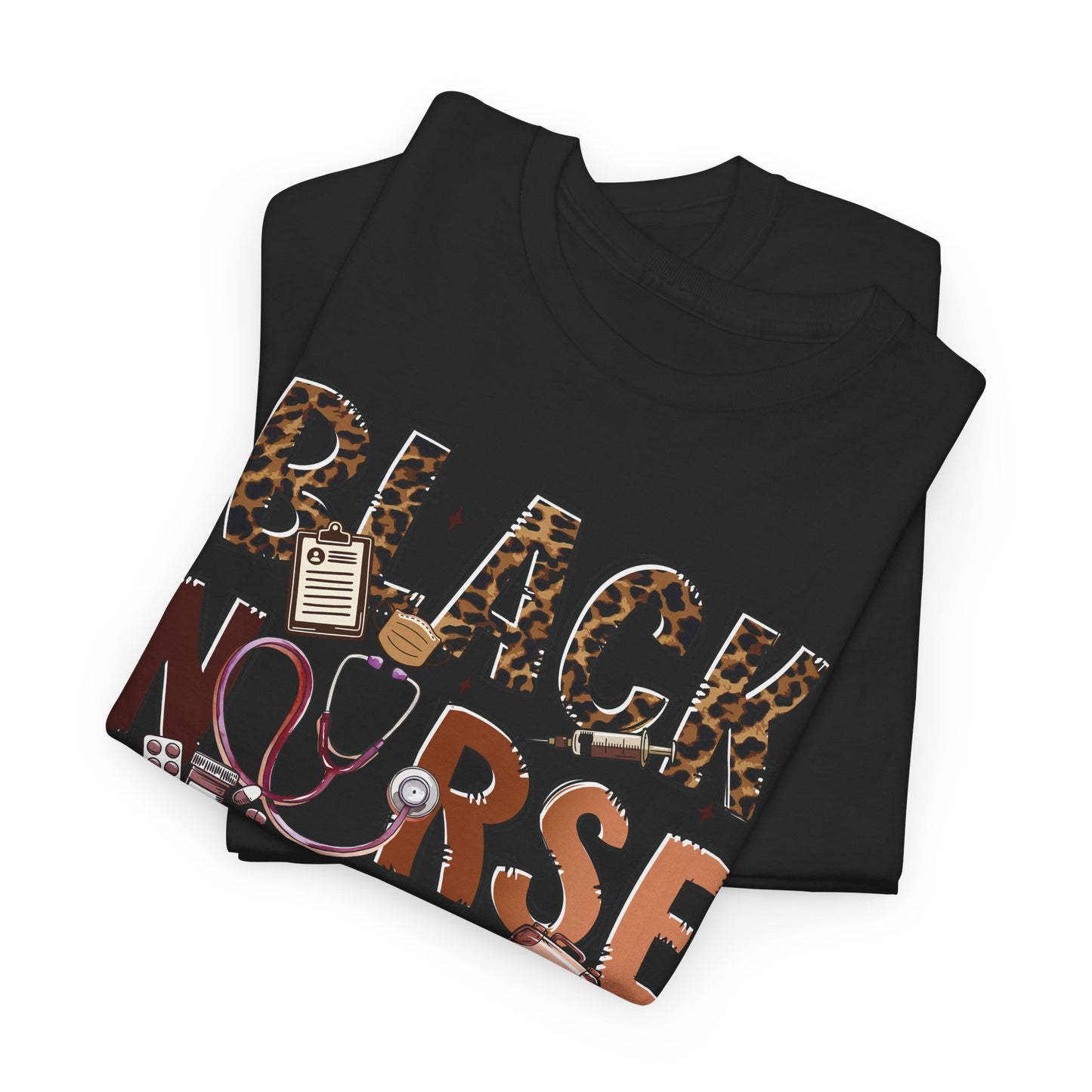 Black Nurse T-Shirt — Nursing Gift Tee for Nurses