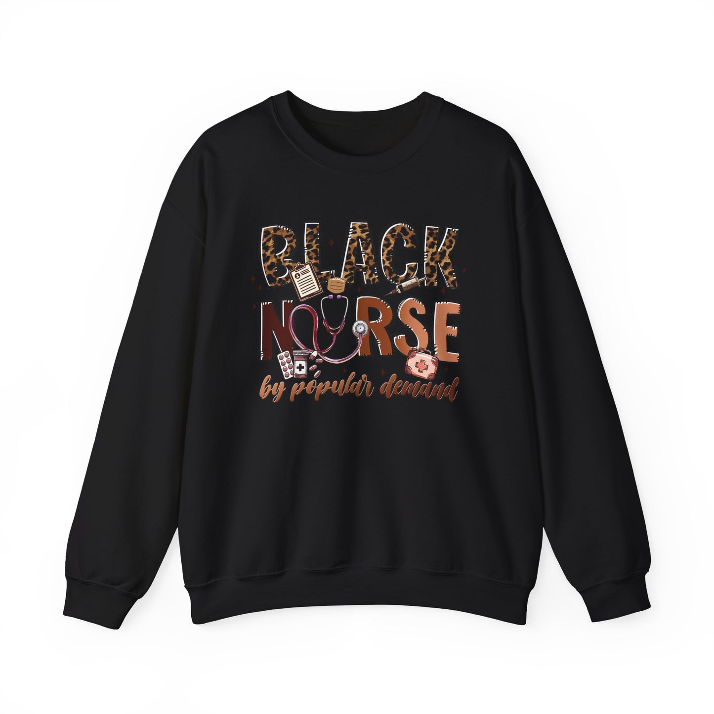 Black Nurse Sweatshirt — Nursing Gift Tee for Nurses