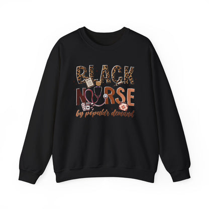 Black Nurse Sweatshirt — Nursing Gift Tee for Nurses