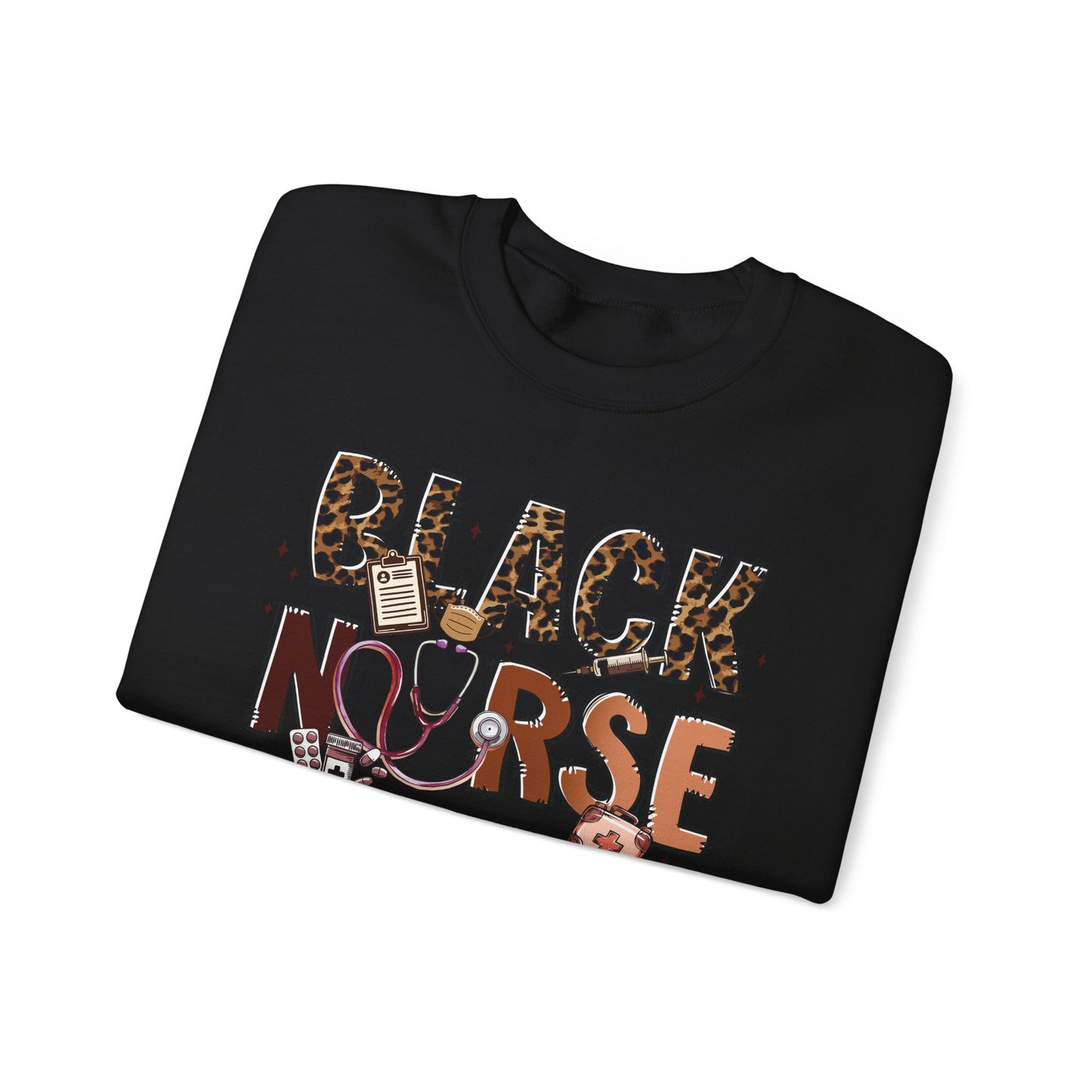 Black Nurse Sweatshirt — Nursing Gift Tee for Nurses