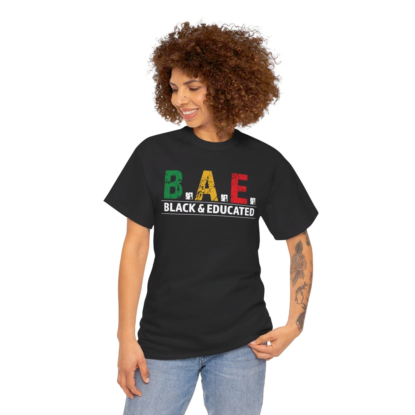 Black and Educated Unisex Heavy Cotton Tee