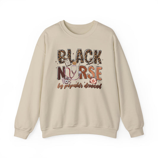 Black Nurse Sweatshirt — Nursing Gift Tee for Nurses