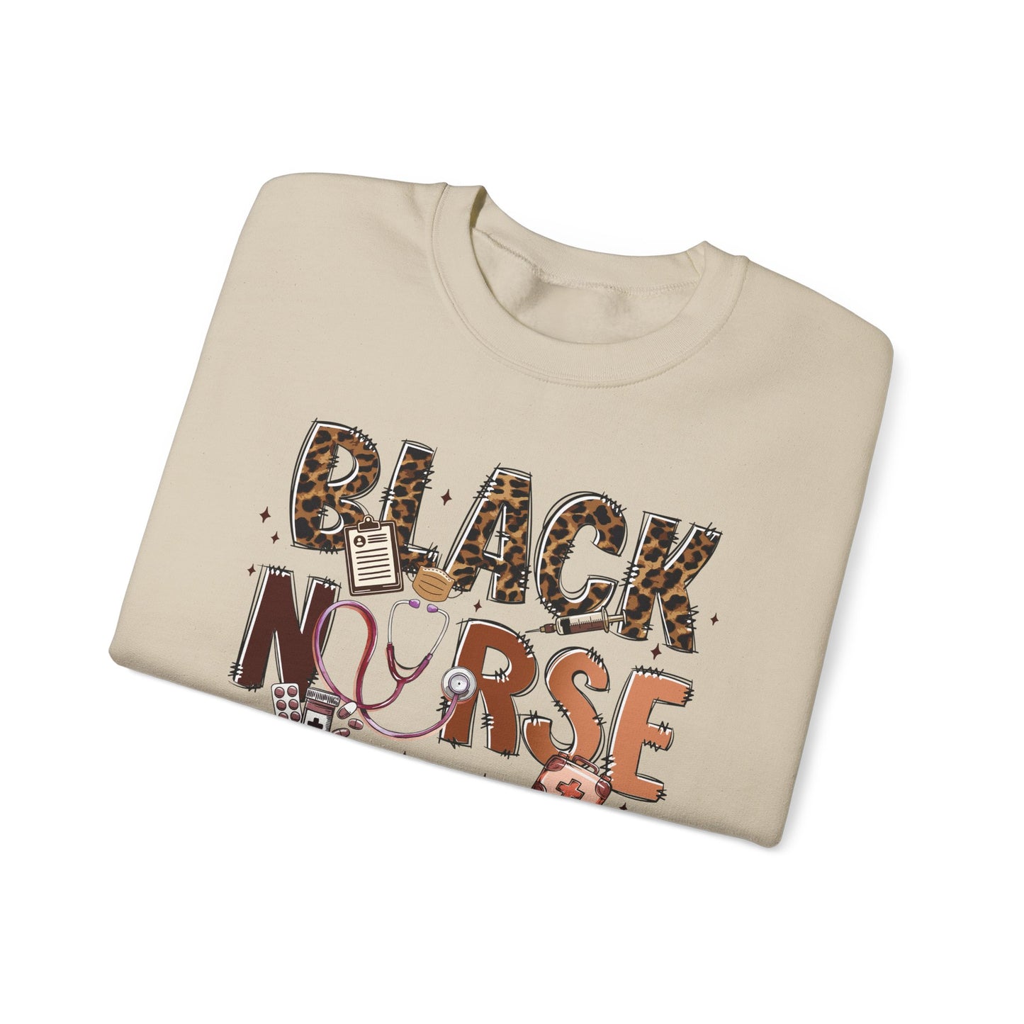 Black Nurse Sweatshirt — Nursing Gift Tee for Nurses