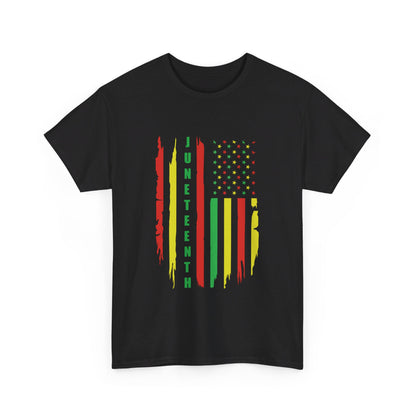 Juneteenth Flag Unisex Heavy Cotton Tee